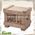 Multi-functional Birch Wood Box with Lid, Wood Storage Crate